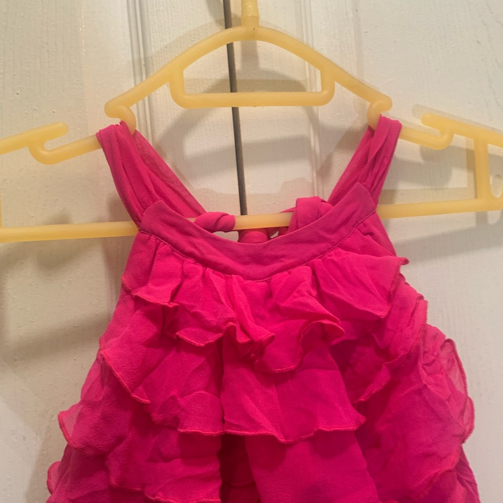 Pink Ruffled Halter shirt - Picture 2 of 9